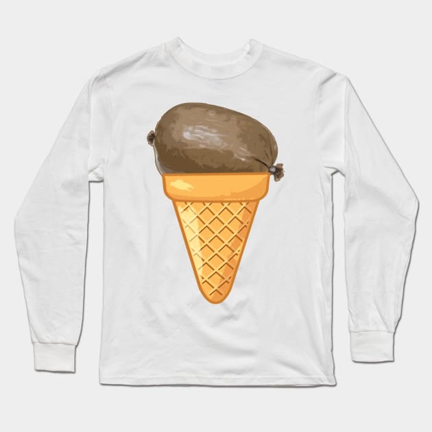 HAGGIS  ICE CREAM - THE THE INTERNATIONAL FOOD COLLECTION - FUNNY JUNK FOOD  ICE CREAM DESIGNS Long Sleeve T-Shirt by iskybibblle